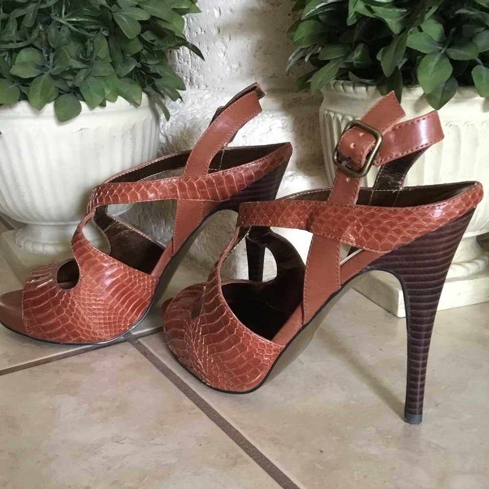 Charles David Tan/Rust Platform Heel - image 3